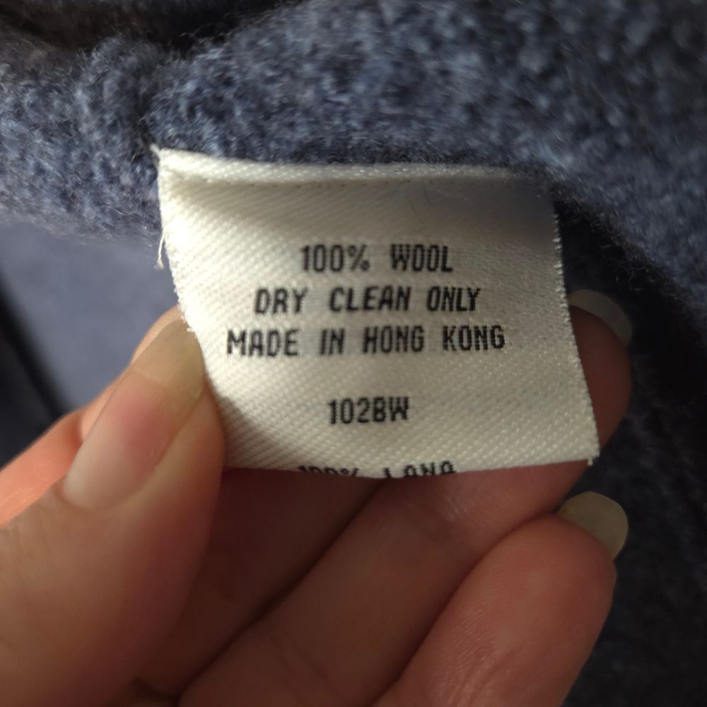 Eileen Fisher 100% Wool Zip Jacket Blue Boiled Wool Minimalist Lagenlook Casual - Picture 8 of 9